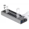 DeLOCK išorinis USB 3.2 Gen 1 10 prievadų šakotuvas su jungikliais, 5 Gbps