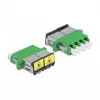 Optiminis skaidulų mova DeLOCK 86902 LC Quad moteriška į LC Quad moteriška vienmodė žalia