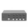 DIGITUS KVM jungiklis, 4 prievadai, du ekranai, 4K, DisplayPort®