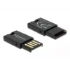 DeLOCK USB 2.0 kortelių skaitytuvas juodas MicroSD MicroSDHC MicroSDXC 480 Mbit/s