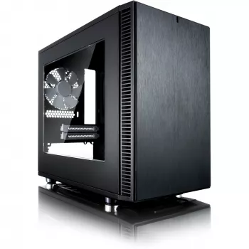 Fractal Design Define Nano S - Langas - Bokštas - ITX - be maitinimo šaltinio (ATX) - Juoda - USB/Garsas (FD-CA-DEF-NANO-S-BKW)