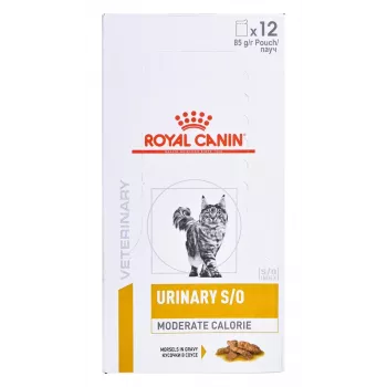 ROYAL CANIN Urinary S/O Moderate Calorie - šlapias ėdalas katėms - 12 x 85 g
