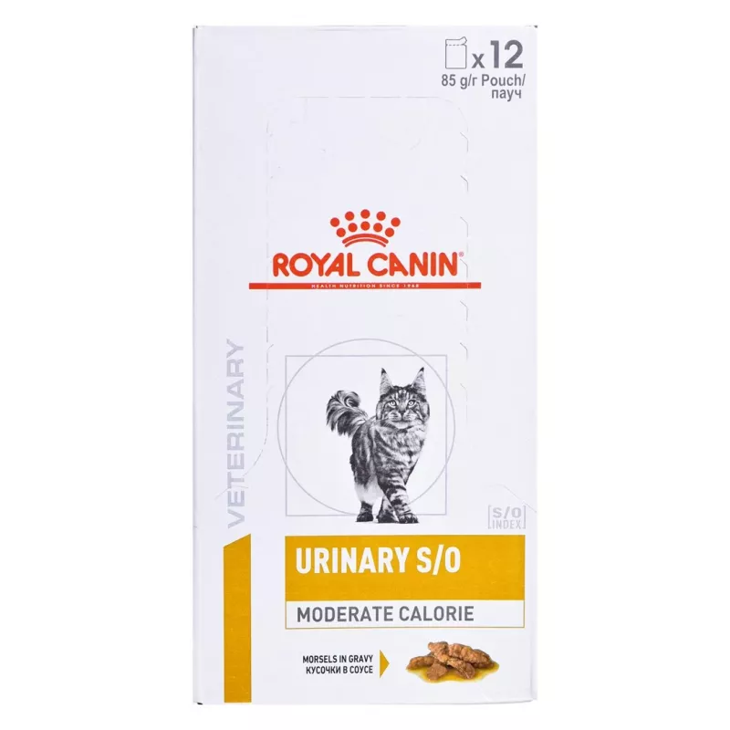 ROYAL CANIN Urinary S/O Moderate Calorie - šlapias ėdalas katėms - 12 x 85 g