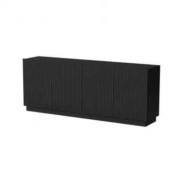 Komoda Cama LIVERTI 2000x420x780 mm, juoda, medžio drožlių plokštės rėmas, 16 mm