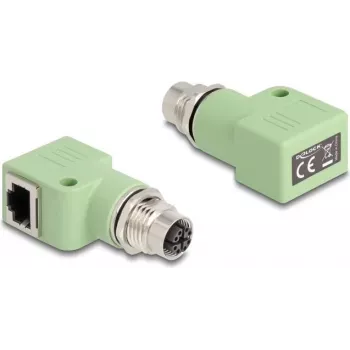 DeLOCK 60681 M12 RJ45 jungtis, žalia, auksuoti kontaktai