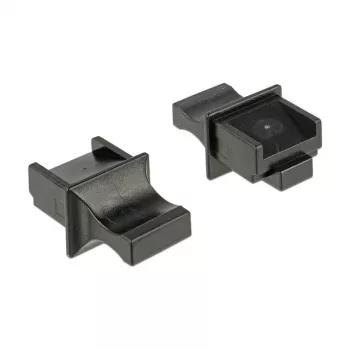 Apsauginis dangtelis RJ-45 lizdui DeLOCK 64020 Juoda 10 vnt.