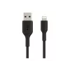 BELKIN PVC USB CABLE USB-A - LIGHTNING, 1M, JUODA