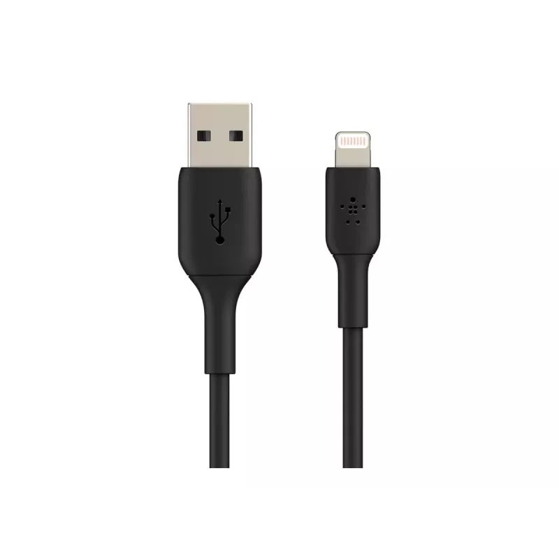 BELKIN PVC USB CABLE USB-A - LIGHTNING, 1M, JUODA