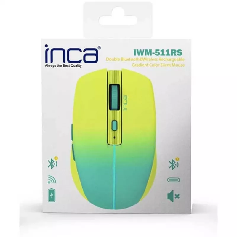 Cian Technology GmbH INCA Mouse IWM-511RS belaidė RGB pelė geltona