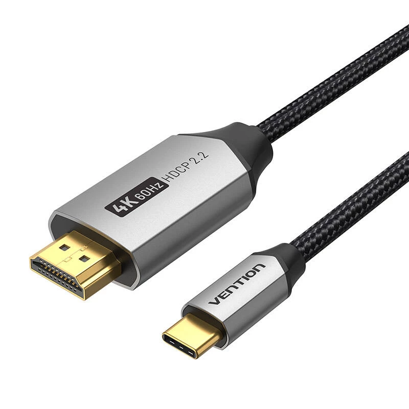 Vention CRBBH USB-C į HDMI laidas — 2 m, 4K@60Hz, juodas
