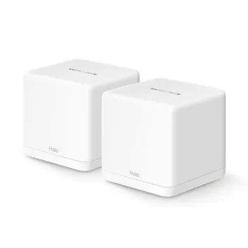 MERCUSYS Halo H60X (2 vnt.) belaidis tinklo rinkinys, Dual-band Wi‑Fi 6, 1500 Mbps, iki 350 m², 2x LAN, vidinės antenos, baltas