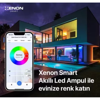 XENON Smart X7021 protinga LED RGB lemputė, 9 W, Wi-Fi, Bluetooth, balta