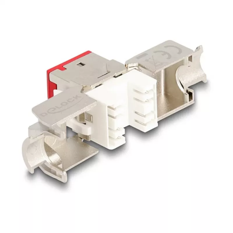 DeLOCK 88115 keystone modulis plokščias raudonas RJ-45 10 vnt.