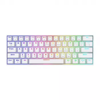 Mechaninė klaviatūra SAVIO Whiteout X2, Outemu Blue, Hot Swap, balta
