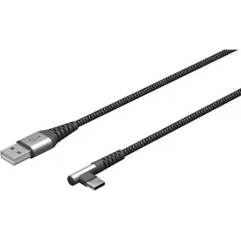 Goobay 64656 USB laidas 1 m USB 2.0 USB-C USB-A juodas - pilkas (64656)