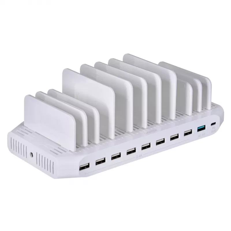 Įkrovimo stotelė UNITEK Y-2190 organizatorius baltas laisvai pastatomas