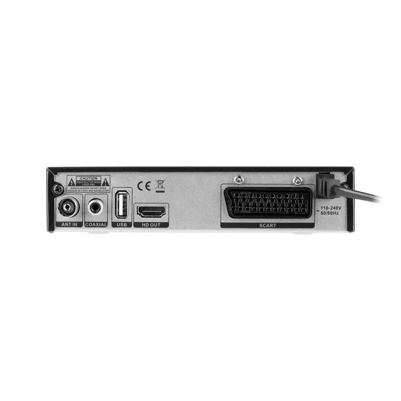 Skaitmeninis TV imtuvas Cabletech URZ0336C DVB-T/T2 H.265 antžeminis tuneris, 470–862 MHz, 1 tuneris, HDMI, USB, SCART