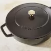 Sauté keptuvė ZWILLING STAUB BRAISERS apvali 28 cm, juoda, dugno skersmuo 22,2 cm
