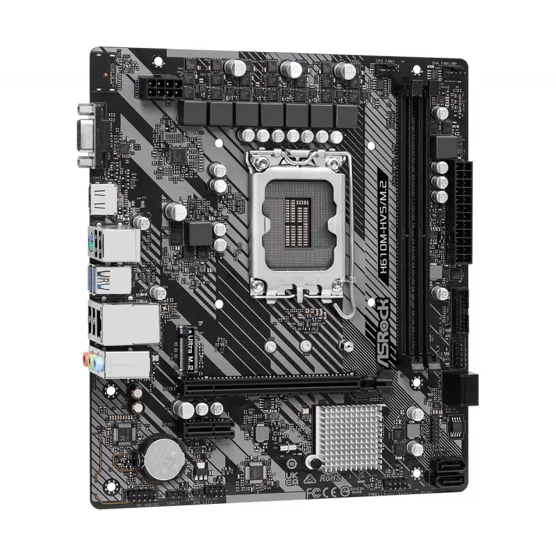 ASRock H610M-HVS/M.2 R2.0 DDR4 LGA1700 Micro-ATX pagrindinė plokštė