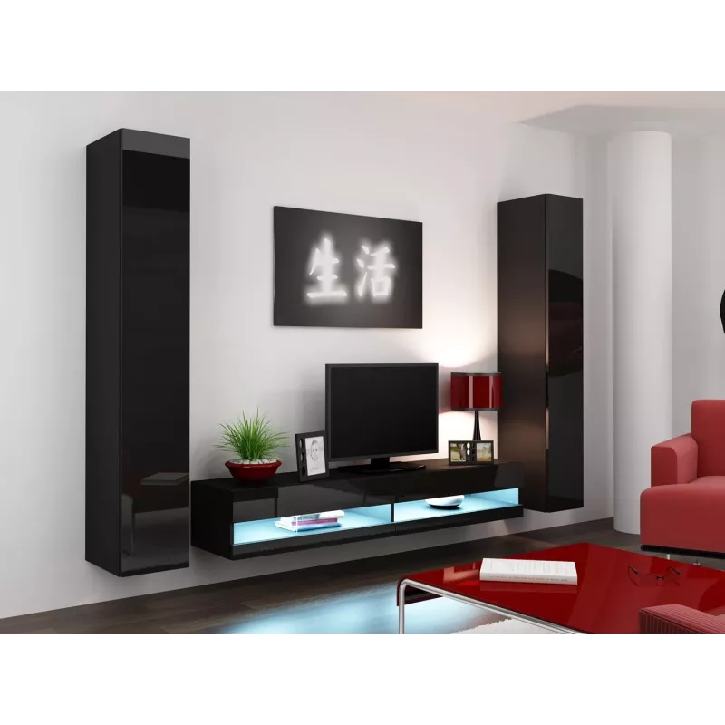 Cama TV stovas VIGO nauja 30/180/40 juodas/juodas blizgus