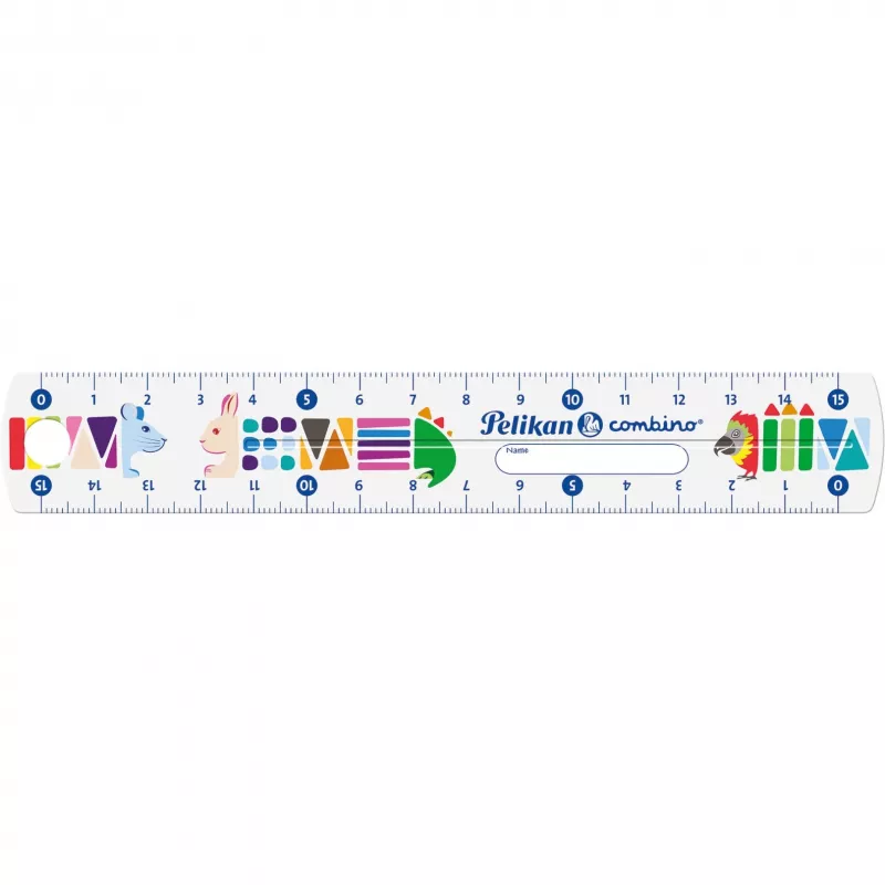 Liniuotė Pelikan 811224 150 mm plastikinė įvairiaspalvė