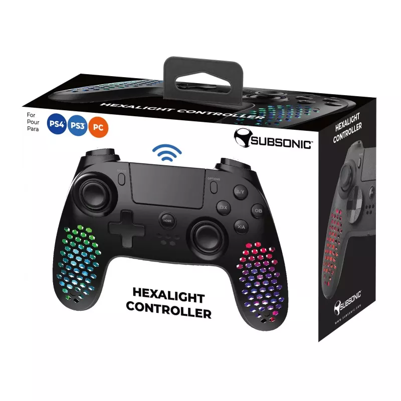 Žaidimų pultas Subsonic SA5654 Hexalight juodas Bluetooth USB PC PlayStation 4 3