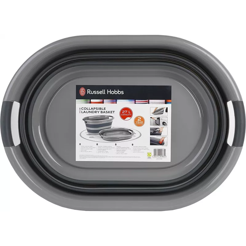 Sulankstoma skalbinių krepšė Russell Hobbs LA053879GRYFEU7 27L pilka