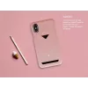VixFox Card Slot Back Shell apsauginis dėklas iPhone X/XS – rožinis su kortelių kišene