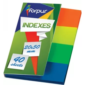 Index Forpus, 20x50mm, Asorti, Plastmasiniai (4x40) 0718-102