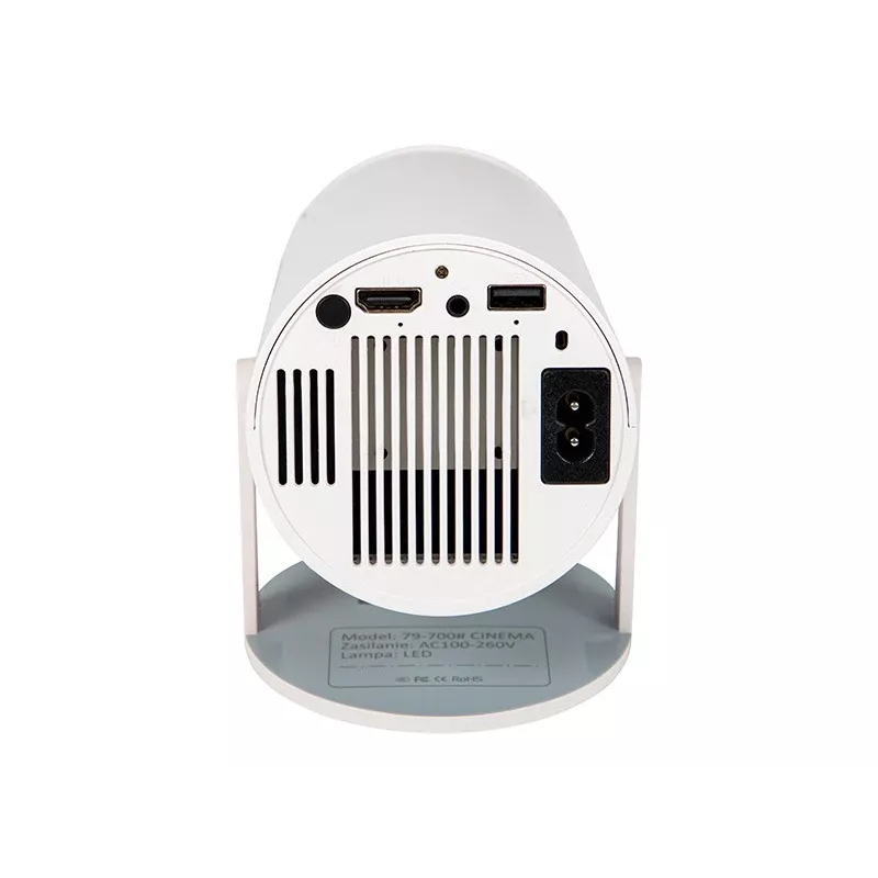 Projektorius HY300 Pro su WiFi, nuotolinio valdymo pultu, Android TV, 130 colių, 4K Full HD, LED