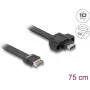 DeLOCK USB plokščias kabelis Type-E Key A 20 kontaktų vyriškas į USB Type-C moterišką 75 cm