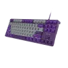 NATEC Fury Gaming Klaviatūra Kanabo K2 US balta foninė šviesa pilka-violetinė