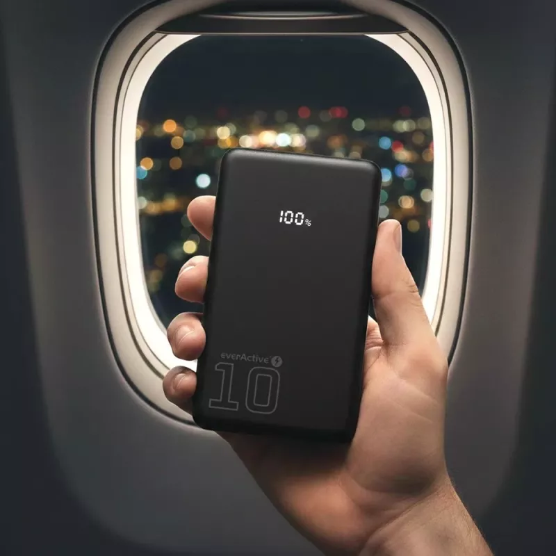 Nešiojamas powerbankas everActive EB-11QB 10 000 mAh, 2× USB-C 20W (QC4.0)