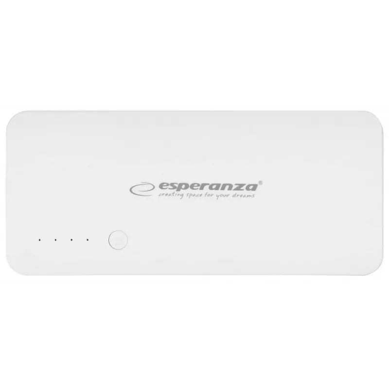 Nešiojamas įkroviklis Esperanza EMP106WE Radium – 8000 mAh, 3 įrenginių išvestis, Micro-USB įvestis, 5V/2A ir 5V/1,5A/1A išėjimai, pilka