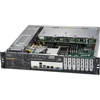 Super Micro Supermicro SC823M TQC-R802LPB - stelažinis korpusas - montuojamas į stelažą - 2U - ATX - SATA/SAS - karštai keičiamas - 800 W - juodas (CSE-823MTQC-R802LPB)