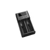 Baterijų kroviklis Nitecore NEW i2 — 2 angos, LiFePO4, Li-Ion, NiMH, 100–240 V, juodas