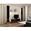 Cama TV stovas VIGO 140 30/140/40 baltas/juodas blizgus