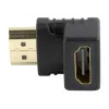 HDMI adapteris GEMBIRD A-HDMI90-FML, HDMI į HDMI, 90° stačiu kampu, juodas