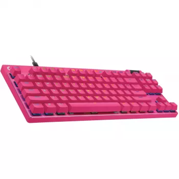 Logitech G PRO X TKL RAPID klaviatūra žaidimams USB QWERTY rožinė, be skaičių bloko