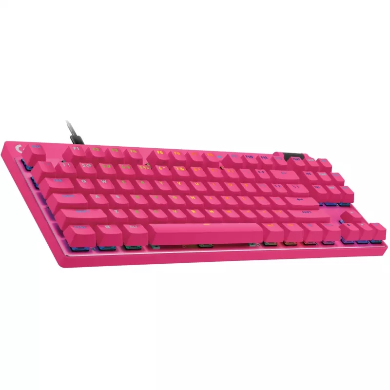 Logitech G PRO X TKL RAPID klaviatūra žaidimams USB QWERTY rožinė, be skaičių bloko