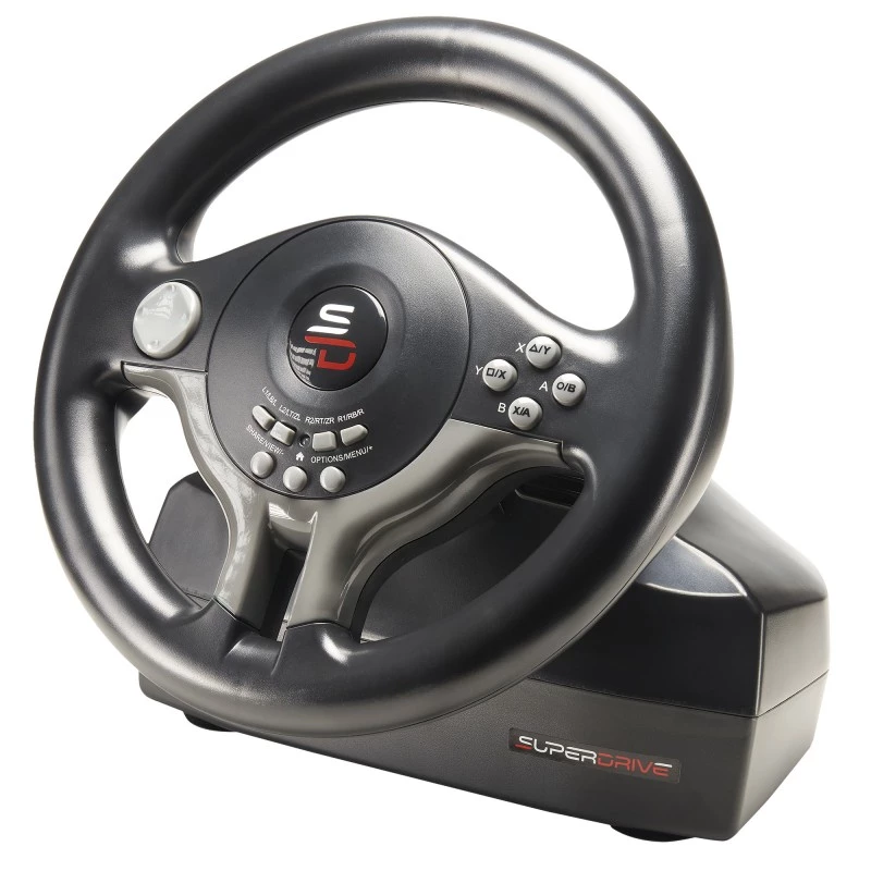 Vairas + pedalai Subsonic SV200 juodai pilkas USB 180° sukimas