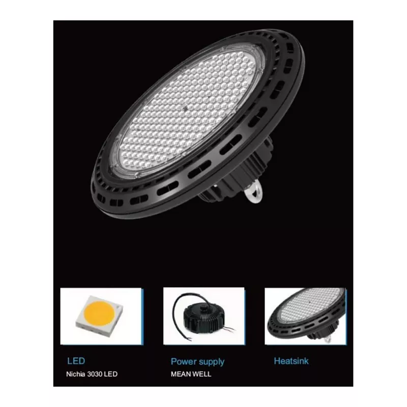 Synergy 21 LED prožektorius pakabinamas UFO 150W pramoninėms patalpoms, sandėliams, nw 120° DIM