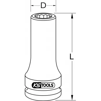 KS Tools E20 ilgas Torx lizdas 3/4 colio pavarai (460.1502)