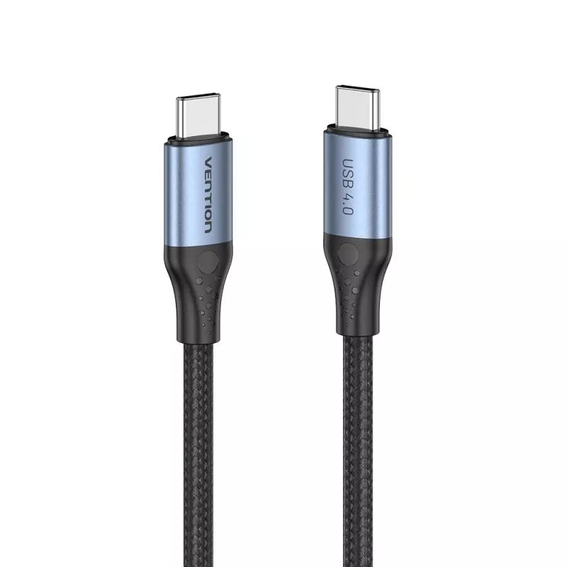Vention USB4 Gen 3x2 Type-C į Type-C laidas 1 m, 5A, aliuminio lydinys, medvilninis pynimas