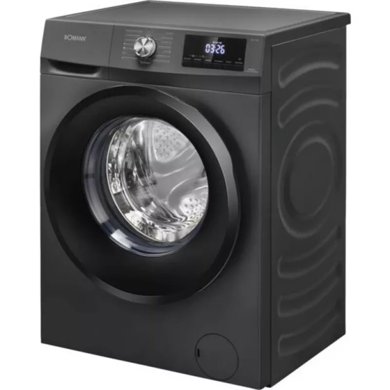 Bomann WAT7186 skalbyklė su džiovinimu, 8 kg skalbti / 5 kg skalbti ir džiovinti, 1400 aps./min., Black Titanium