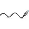 Ethernet kabelis USB-A 3.2 Gen1 kištukas > RJ-45 kištukas, LAN adapteris juodas/sidabrinis, 3 metrai, pintas tekstilinis apvalkalas
