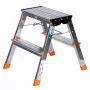 Sulankstomi laipteliai Krause Treppy Silver 130020 – aliuminiai, 2 pakopos, 150 kg apkrova