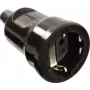 AS SCHWABE PVC-Coupling 16A, 250V tvirta versija juoda (62225)