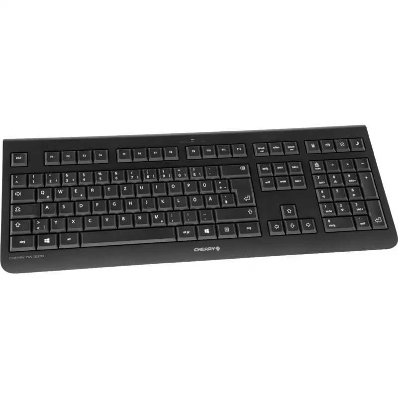 CHERRY DW 3000 belaidė klaviatūra su pele, RF Wireless, QWERTZ, juoda