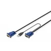 KVM laidas USB Digitus DS-19232 3 m PS/2